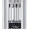TUL® BP Series Retractable Ballpoint Pens, Fine Point, 0.8 mm, Silver Barrel, Black Ink, Pack Of 4 Pens