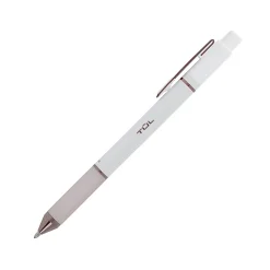 TUL® BP Series Retractable Ballpoint Pens, Mixed Metals, Medium Point, 1.0 mm, Black Barrel, Black Ink, Pack Of 4 Pens
