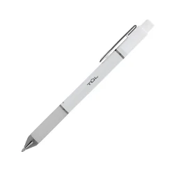 TUL® BP Series Retractable Ballpoint Pens, Bullet Point, 1.0 mm, Pearl White Barrel, Blue Ink, Pack Of 4 Pens