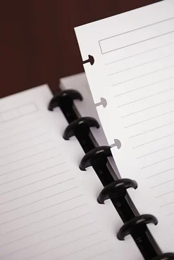 TUL® Custom Note-Taking System Discbound Notebook With Leather Cover, Letter Size, Narrow Ruled, 60 Sheets, Gray