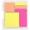 TUL® Discbound Bright Sticky Note Pads, Assorted Colors, 25 Sheets Per Pad, 1 Dashboard of 6 Assorted Pads