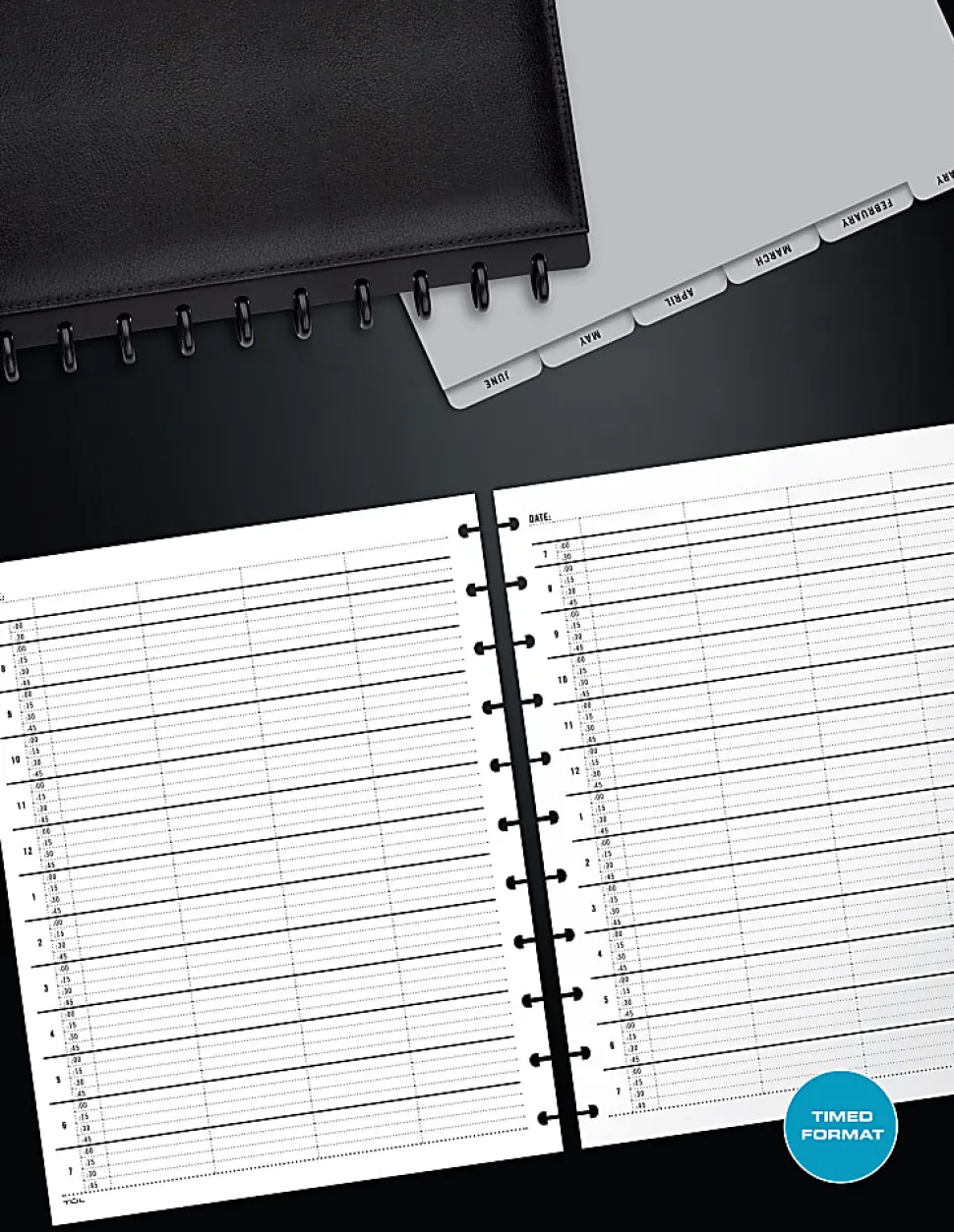 TUL® Discbound Daily Appointment Refill Pages, 4-Person Group Appointments, Letter Size, Undated, 50 Sheets