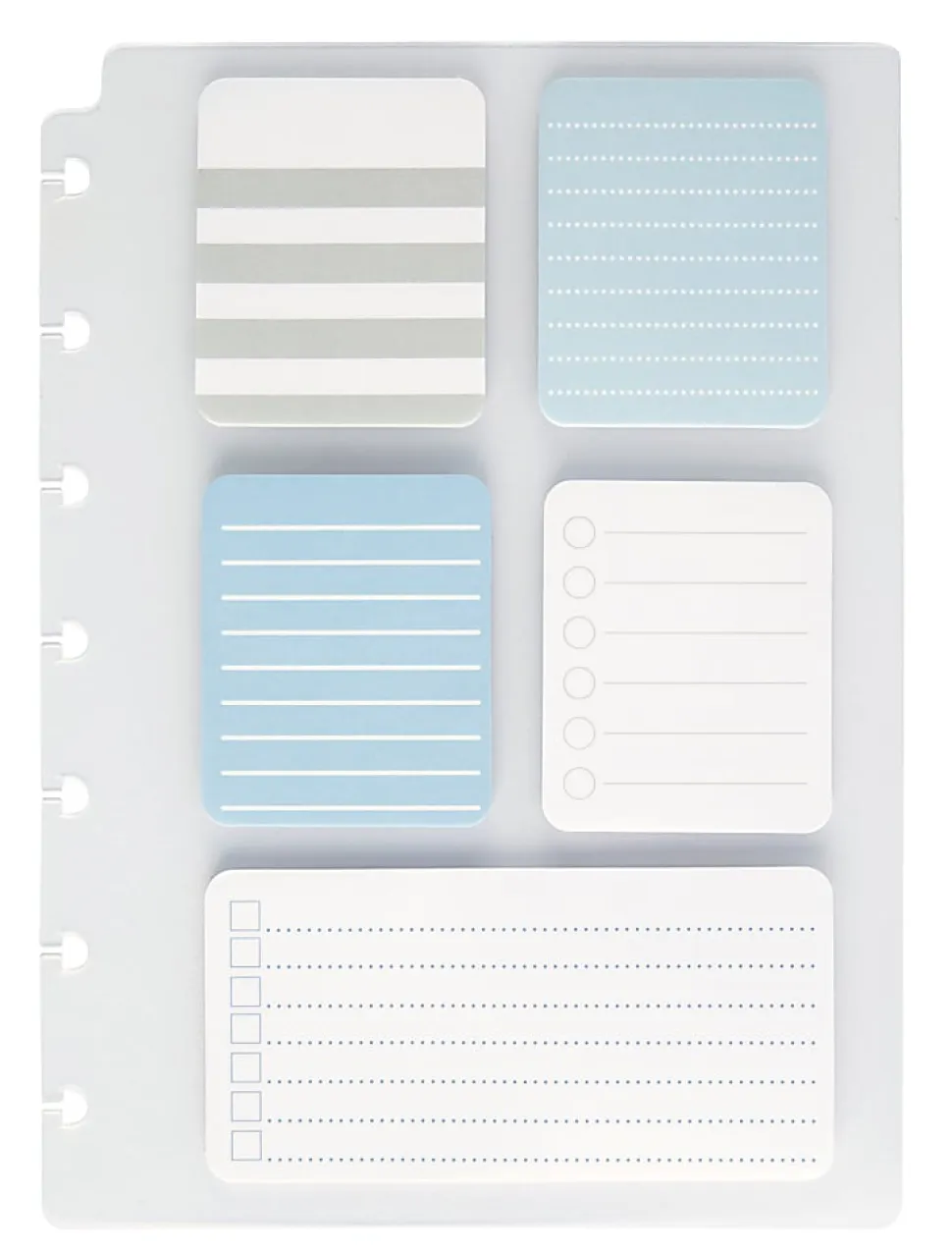 TUL® Discbound Lined Sticky Note Pads, Assorted Colors, 25 Sheets Per Pad, 1 Dashboard of 5 Assorted Pads