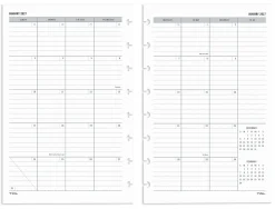2027 TUL® Discbound Monthly Planner Refill Pages Set With 12 Tab Dividers, Junior Size, Gray, January To December, Total Qty 1