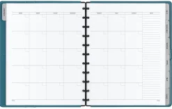 TUL® Discbound Monthly Planner Starter Set, Undated, Letter Size, Leather Cover, Teal
