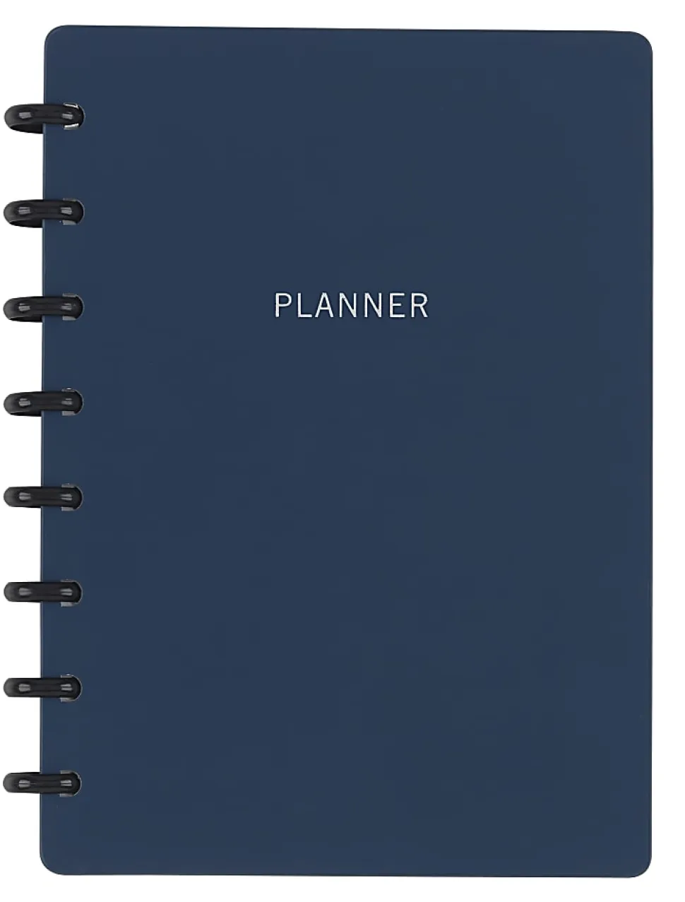 TUL® Discbound Monthly Planner Starter Set, Undated, Junior Size, Soft-Touch Cover, Navy