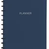 TUL® Discbound Monthly Planner Starter Set, Undated, Letter Size, Soft-Touch Cover, Navy