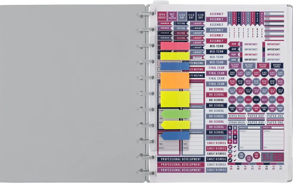 2026-2027 TUL® Discbound Monthly Teacher Planner, Letter Size, Gray, July To June
