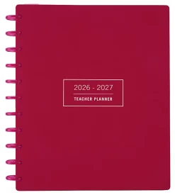 2026-2027 TULĀ® Discbound Monthly Teacher Planner, Letter Size, Pink, July To June