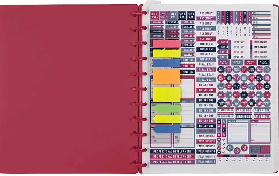 2026-2027 TUL® Discbound Monthly Teacher Planner, Letter Size, Pink, July To June