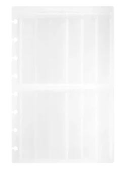 TUL® Discbound Notebook Business Card Pages, Junior Size, Clear, 8 Pockets Per Page, Pack Of 3 Pages