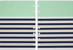 TUL® Discbound Notebook Covers, Junior Size, Mint Stripes, Pack of 2 Covers
