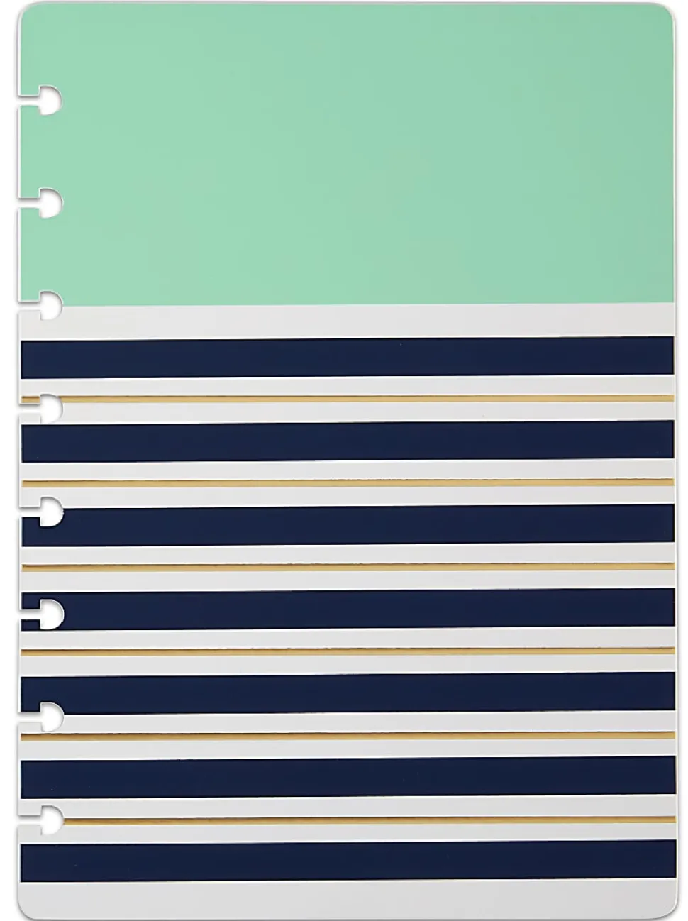 TUL® Discbound Notebook Covers, Junior Size, Mint Stripes, Pack of 2 Covers