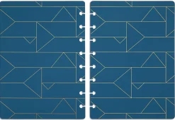 TUL® Discbound Notebook Covers, Junior Size, Blue Geo, Pack of 2 Covers