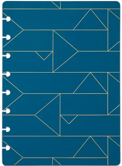 TUL® Discbound Notebook Covers, Junior Size, Blue Geo, Pack of 2 Covers