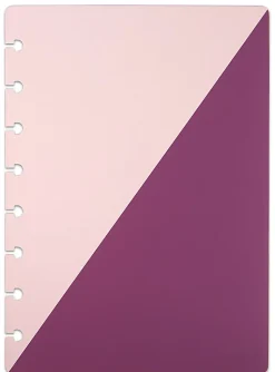 TULĀ® Discbound Notebook Covers, Junior Size, Pink/Purple, Pack of 2 Covers