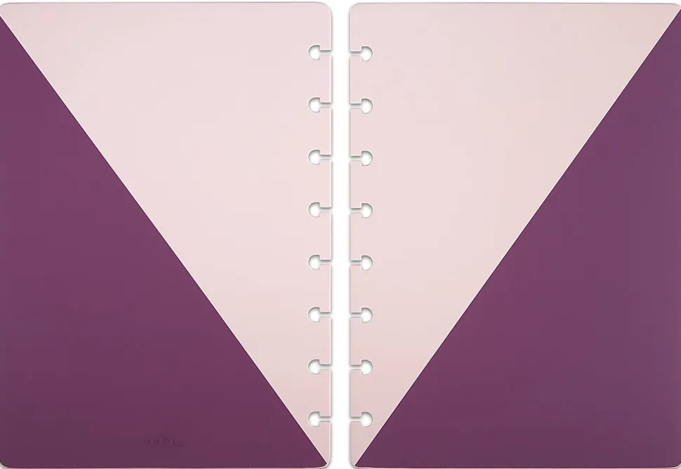 TUL® Discbound Notebook Covers, Junior Size, Pink/Purple, Pack of 2 Covers