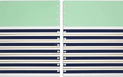 TUL® Discbound Notebook Covers, Letter Size, Mint Stripes, Pack of 2 Covers