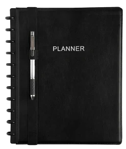 TULĀ® Discbound Notebook Pen Loop Holders, Letter/Junior Sizes, Black, Set Of 2 Holders