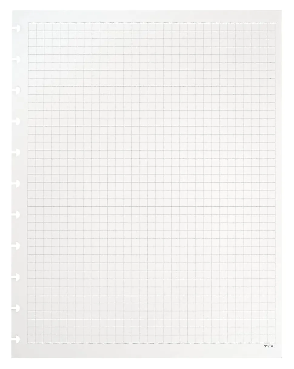 TUL® Discbound Notebook Refill Pages, Letter Size, Graph Ruled, 50 Sheets, White