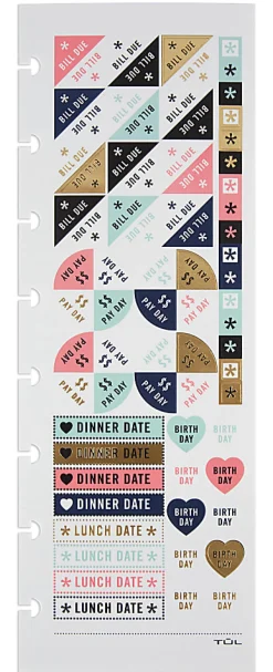 TUL® Discbound Notebook Sticker Sheets, 3