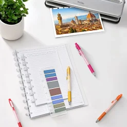 TULĀ® Discbound Notebook With 3 Customizable & Reversible Poly Covers, Letter Size, Narrow Ruled, 60 Sheets, Assorted Cover Designs