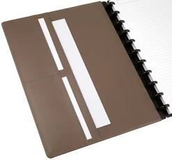 TUL® Discbound Notebook With Die-Cut Leather Cover, Junior Size, Narrow Ruled, 60 Sheets, Pink/Rose Gold