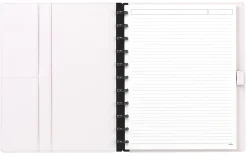 TUL® Discbound Notebook With Die-Cut Leather Cover, Letter Size, Narrow Ruled, 60 Sheets, Pink/Rose Gold