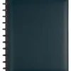 TUL® Discbound Notebook With Leather Cover, Letter Size, Narrow Ruled, 60 Sheets, Navy