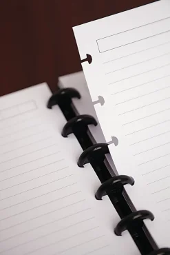TUL® Discbound Notebook With Pebbled Leather Cover, Letter Size, Narrow Ruled, 60 Sheets, Rose Gold