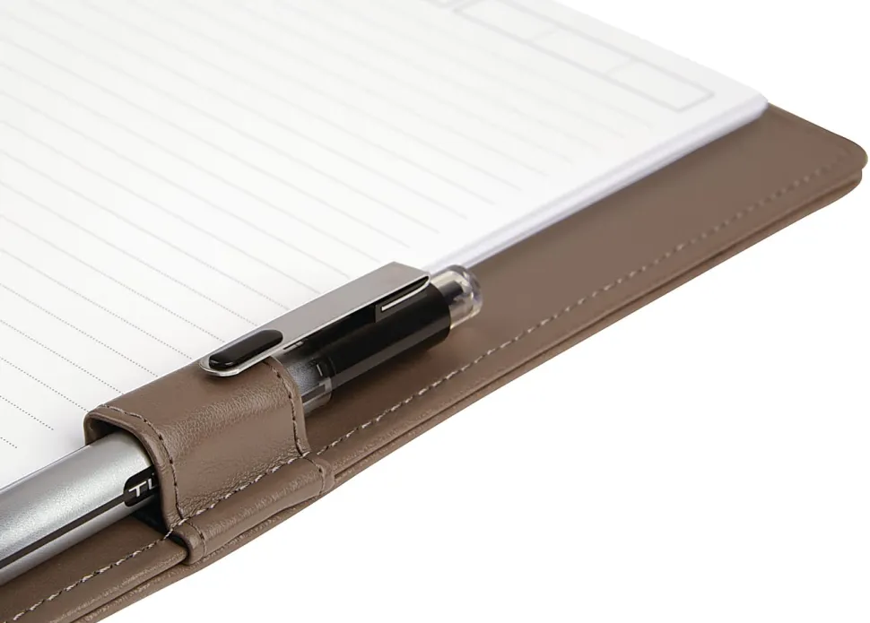 TUL® Discbound Notebook With Pebbled Leather Cover, Letter Size, Narrow Ruled, 60 Sheets, Rose Gold
