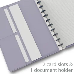 TUL® Discbound Notebook With Vegan Leather Cover, Letter Size, Narrow Ruled, 60 Sheets, Lavender Mist/Lines