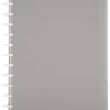 TUL® Discbound Student Notebook With Poly Cover, Letter Size, 3-Subject, Narrow Ruled, 75 Sheets, Gray