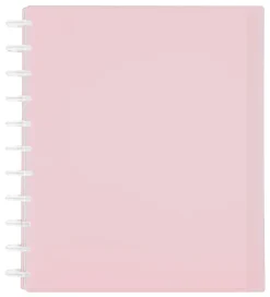 TUL® Discbound Student Notebook With Poly Cover, Letter Size, 3-Subject, Narrow Ruled, 75 Sheets, Pink