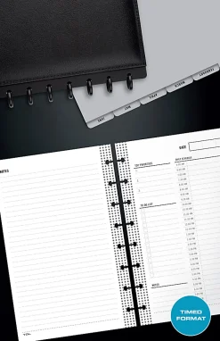 TULĀ® Discbound Undated Daily Refill Pages, Junior Size, 2 Pages Per Day, 50 Sheets