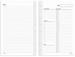 TUL® Discbound Undated Daily Refill Pages, Junior Size, 2 Pages Per Day, 50 Sheets