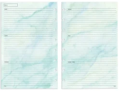 TUL® Discbound Undated Weekly/Monthly Refill Pages, Junior Size, 68 Sheets, Marble