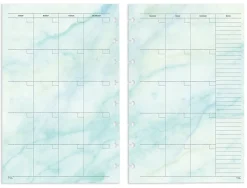 TUL® Discbound Undated Weekly/Monthly Refill Pages, Junior Size, 68 Sheets, Marble