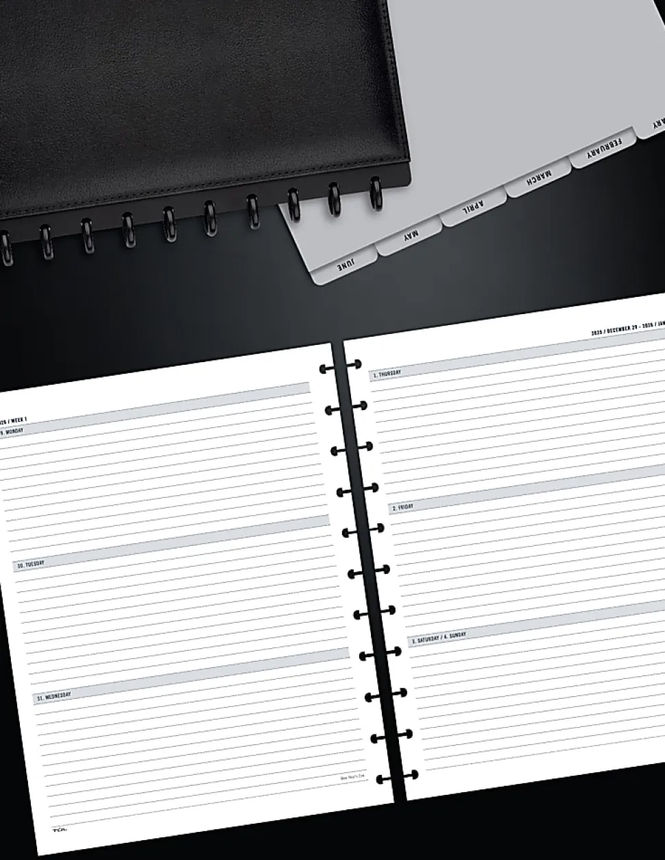2026 TUL® Discbound Weekly/Monthly Planner Refill Pages, Letter Size, January To December