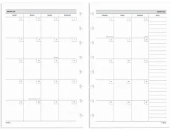 2026 TULĀ® Discbound Weekly/Monthly Planner Refill Pages, Junior Size, January To December