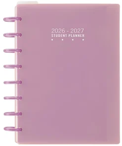 2026-2027 TUL® Discbound Weekly/Monthly Student Planner, Junior Size, Pink, July To June