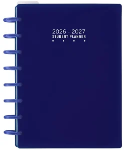 2026-2027 TUL® Discbound Weekly/Monthly Student Planner, Junior Size, Blue, July To June