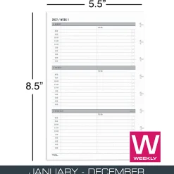 2027 TUL® Discbound Weekly Planner Refill Pages Set, Junior Size, January To December, Total Qty 1