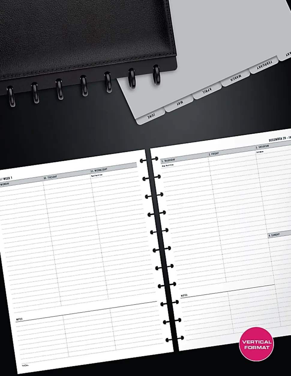 2026 TUL® Discbound Weekly Planner Refill Pages, Letter Size, January To December, TULLTFLRUTIMRY26