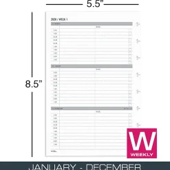 2026 TUL® Discbound Weekly Planner Refill Pages, Junior Size, January To December