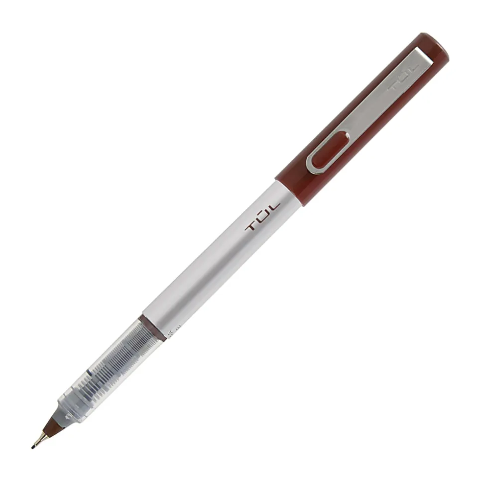TUL® Fineliner Felt-Tip Pens, Ultra-Fine, 0.4 mm, Silver Barrel, Assorted Ink Colors, Pack Of 8 Pens