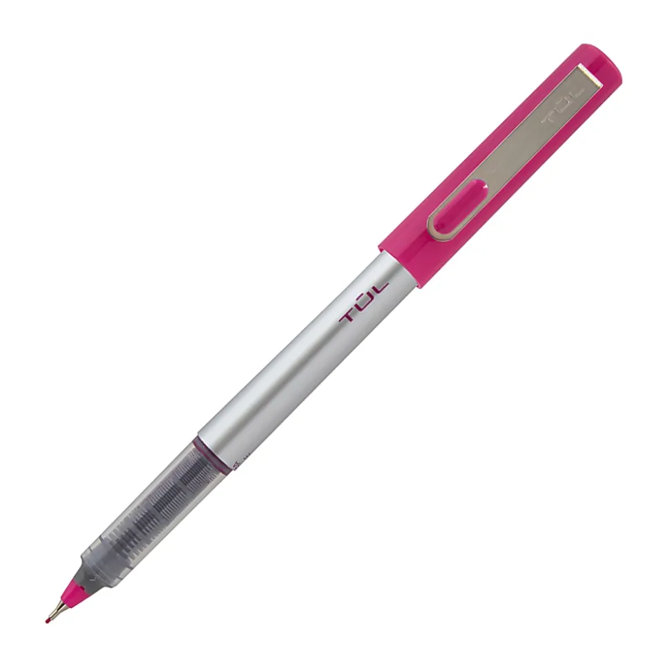 TUL® Fineliner Felt-Tip Pens, Ultra-Fine, 0.4 mm, Silver Barrel, Assorted Ink Colors, Pack Of 8 Pens