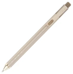 TUL® Fine Writing Solid Metal Barrel Retractable Gel Pen With 2 Refills, Medium Point, 0.7 mm, Champagne Barrel, Black/Blue Ink