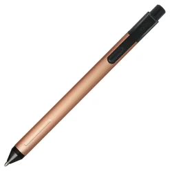 TUL® Fine Writing Solid Metal Barrel Retractable Ballpoint Pen With 2 Refills, Medium Point, 1.0 mm, Rose Gold Barrel, Black/Blue Ink