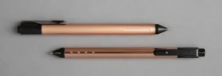 TUL® Fine Writing Solid Metal Barrel Retractable Ballpoint Pen With 2 Refills, Medium Point, 1.0 mm, Rose Gold Barrel, Black/Blue Ink